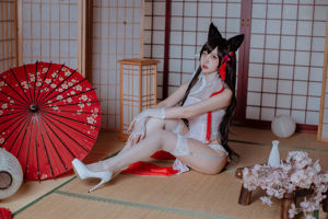 [Cosplay Photo] Popular Coser Nizo Nisa - Cheongsam azul dependiente de Canine Atago