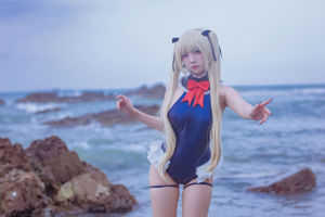 [Net Red COS] Popular Coser Nizuo Nisa-Blue Marie Rose Swimsuit