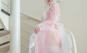 [Net Red COSER] Anime Blogger Ogura Chiyo w - Transparant roze meid