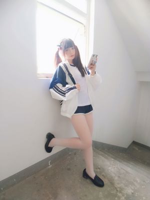 [COS Welfare] Bellezza bidimensionale Furukawa kagura - abbigliamento sportivo da ginnastica in seta bianca