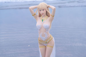 [Net Red COER Photo] Impressionante maiô branco Shimizu Yuno-Marie Rose