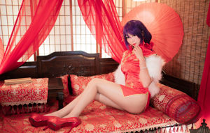 [ภาพคอสเพลย์] อะนิเมะบล็อกเกอร์ Money Leng Leng - Kaohsiung Red Cheongsam