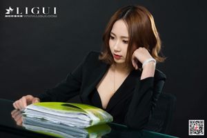 다리 모델 RITA "고기 스타킹의 긴 다리 미인"[丽 柜 LiGui]