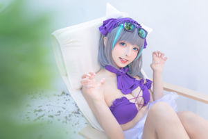 [Foto de COSER de celebridad de Internet] Tablero de dios Lolita verdadero invierno de Cheshire - patio de color sólido