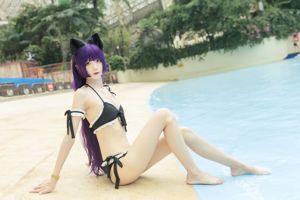 [Net Red COSER Photo] Pure girl nog vijf spoken - zwart kattenzwempak