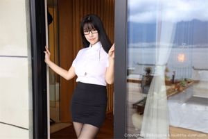 Flower Zhu Keer "Secretary Black Wire Glasses OL Series" [MyGirl] Vol.368