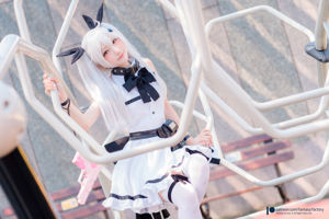 [Foto Cosplay] Xiao Ding "Pabrik Fantasi" - 2019.11 Kaus Kaki Jala Tulle Hitam Putih