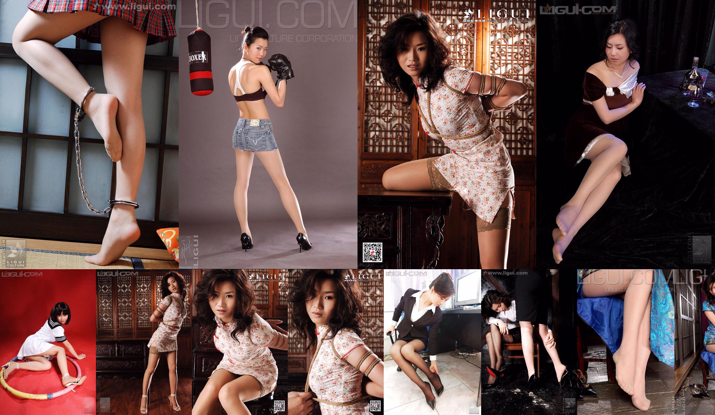 Model Yumi and Yuri "Sisters in the Dark Basement Are Stable and Affectionate" [丽柜LiGui] Silk Foot Photo Picture No.6ea557 Page 4