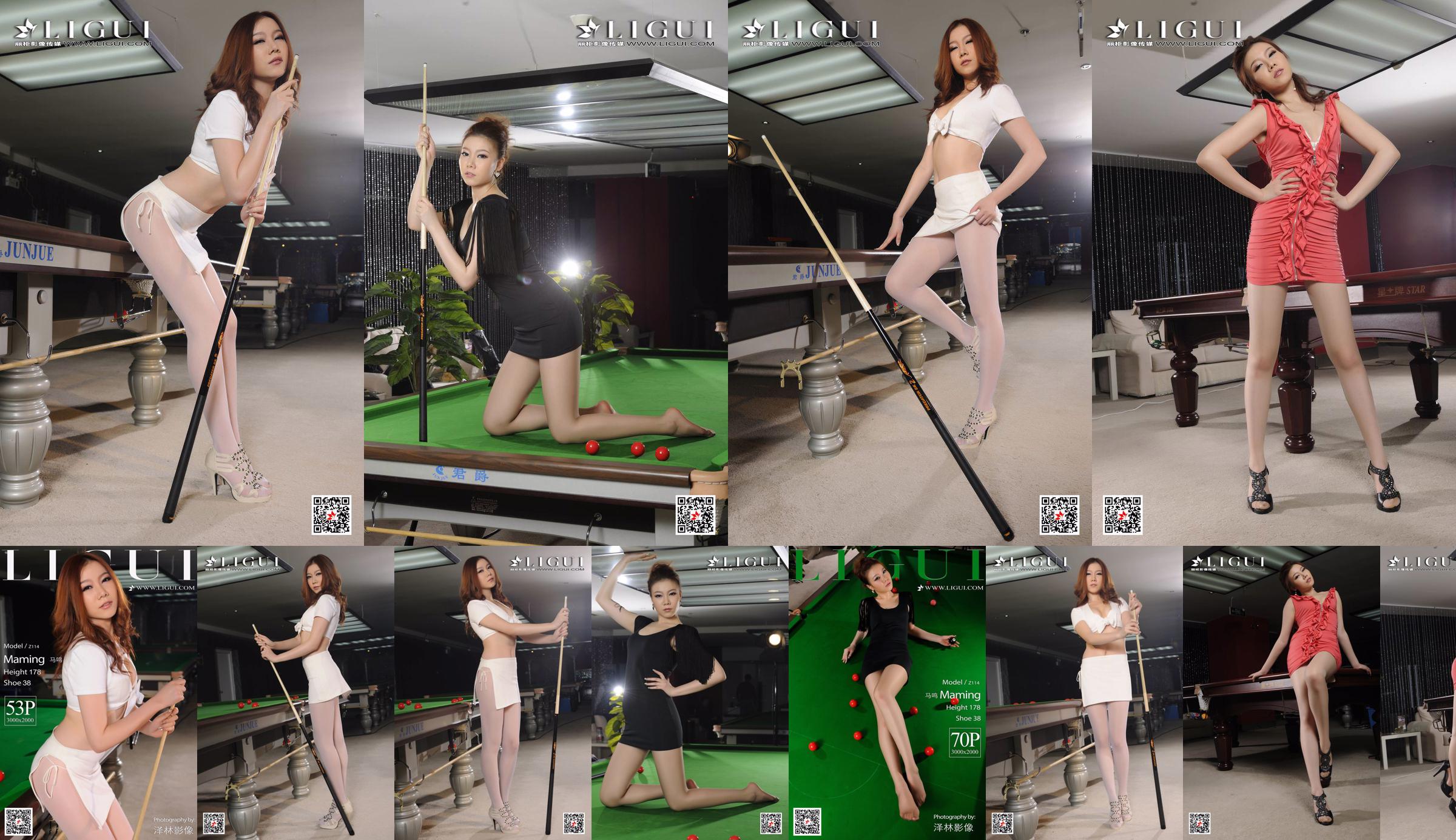 นางแบบหม่าหมิง "High Heel Billiard Girl" [Ligui Ligui] No.56739a หน้า 3