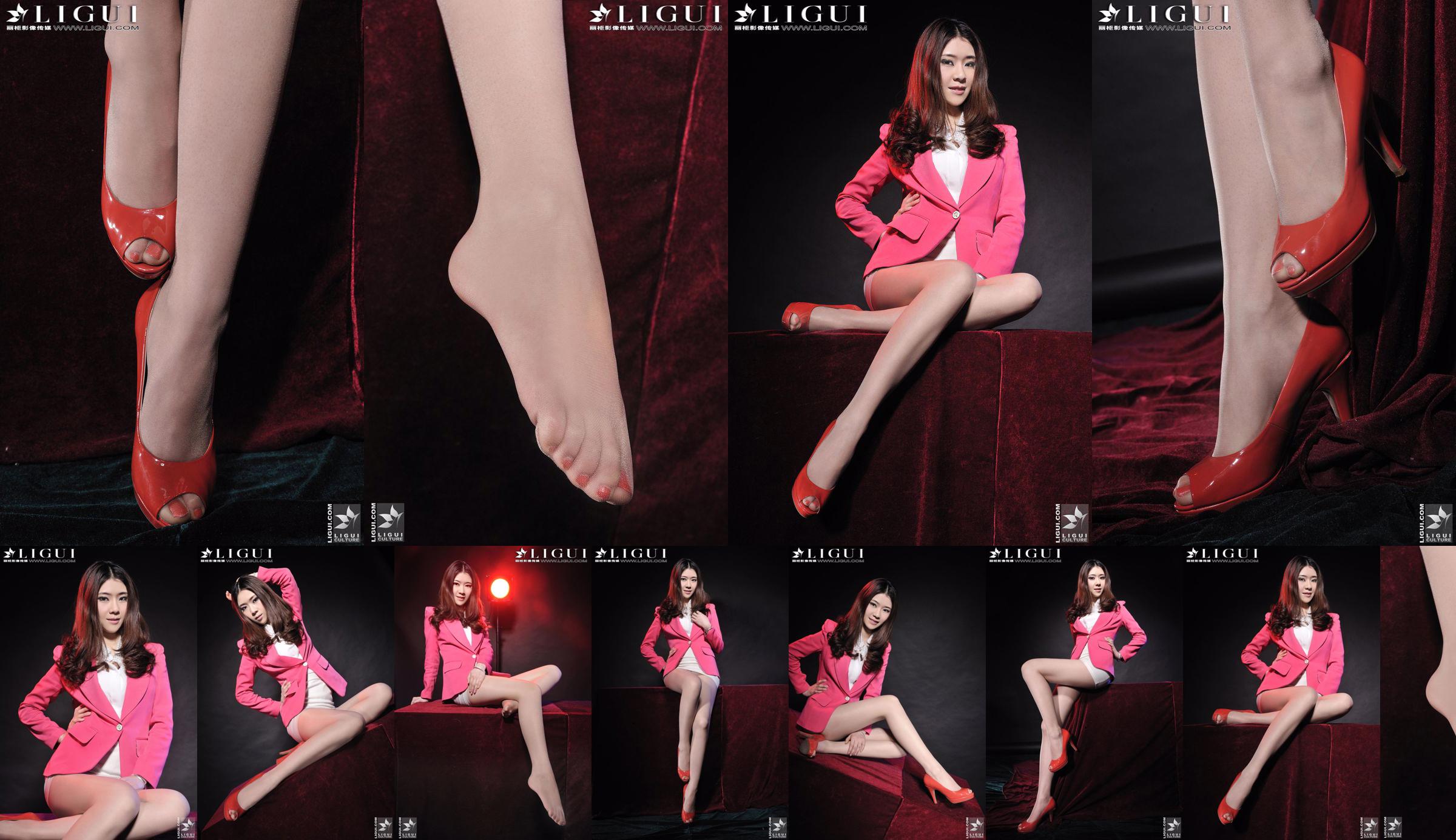 Model Chenchen "Red High-heeled Girl" [丽柜LiGui] Beautiful legs and jade feet photo picture No.4a1e75 Page 1