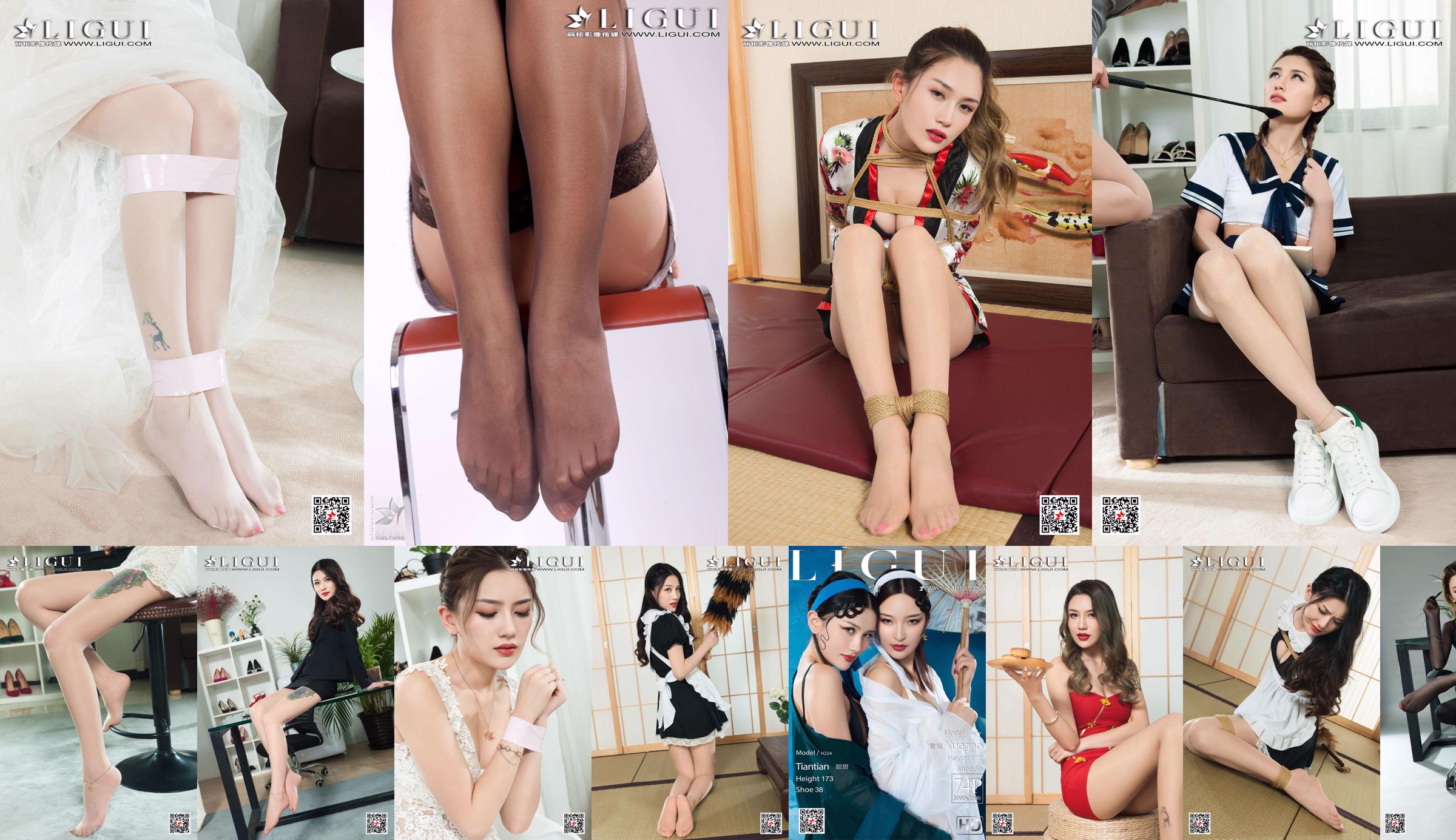 [丽 柜 Ligui] Modelo doce "Garota com pés de seda negra" No.be0195 Página 3