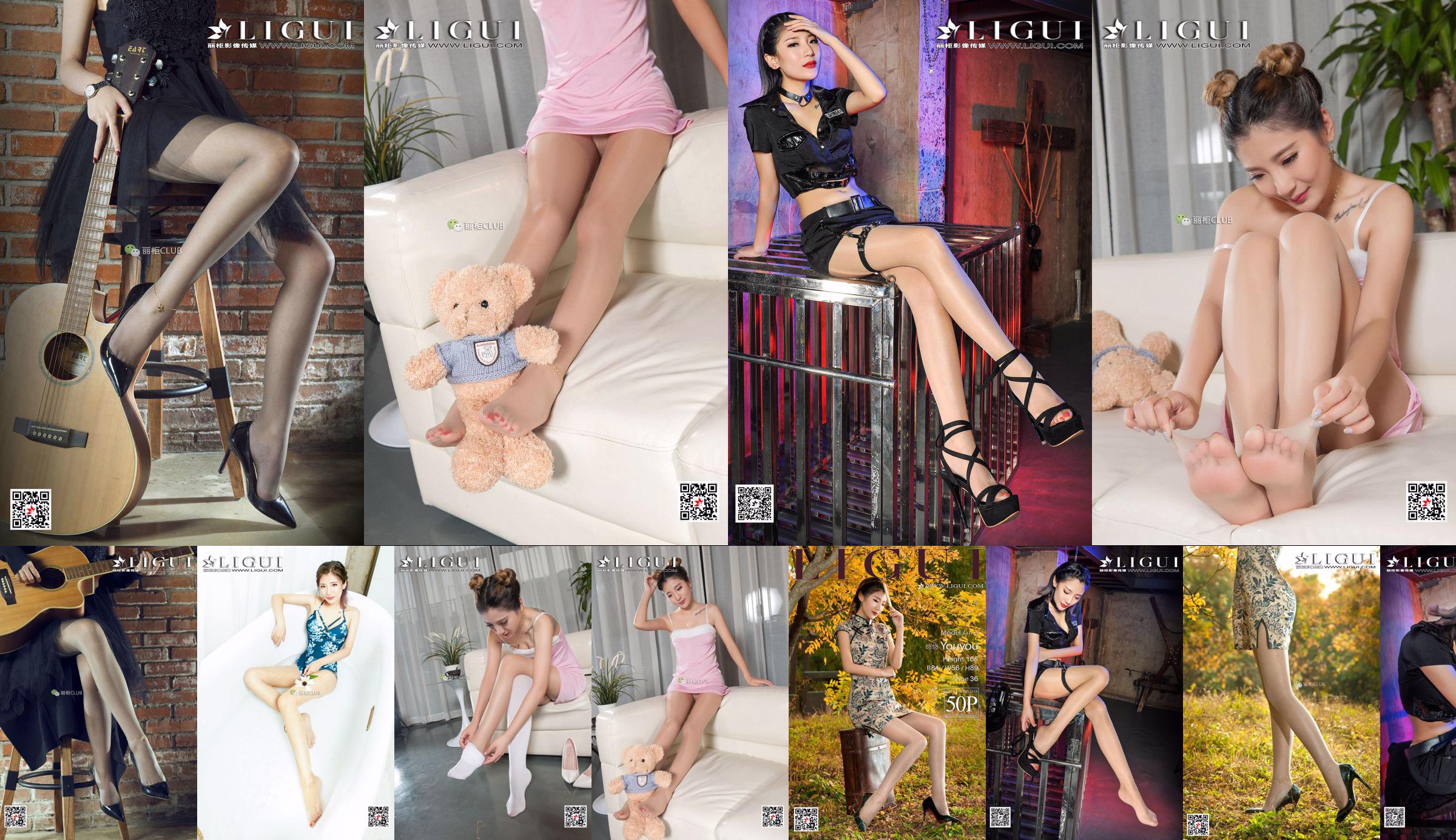 Leg model yoyo "Sling skirt + meat stockings + white stockings" [Ligui Ligui] No.a66bb6 Page 2