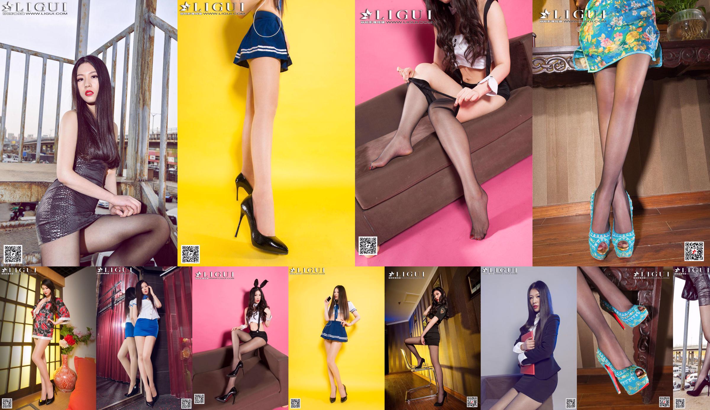 Model Jiayi "The High-heeled Girl in Black Silk Uniform" Complete Works [Ligui LiGui] Photo of Beautiful Legs and Jade Feet No.a0dced Page 1